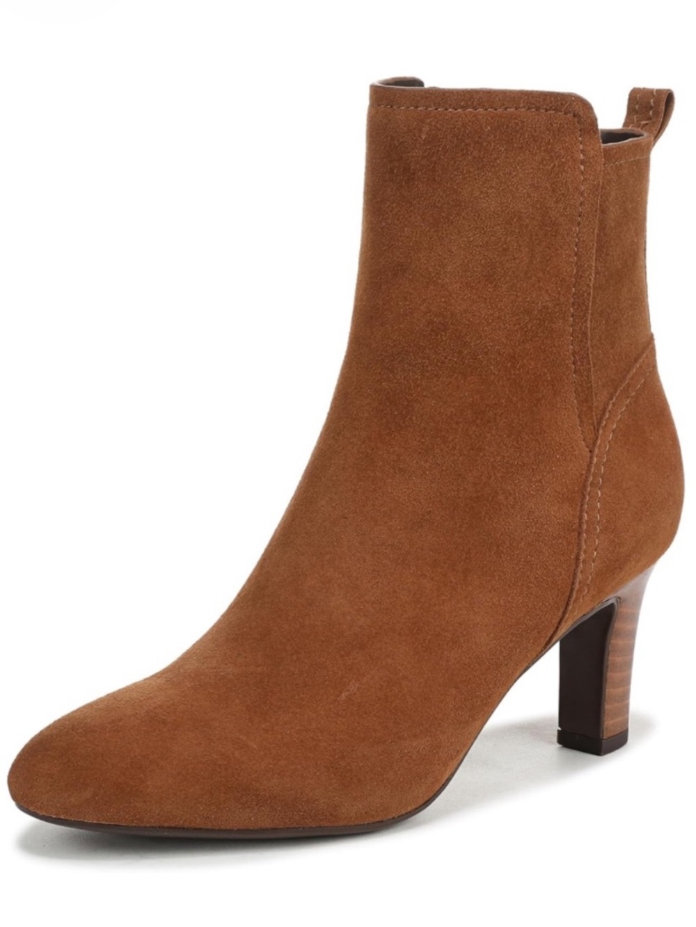 Naturalizer Yoyo Ankle Bootie Dark Chestnut Brown Suede. Size 12